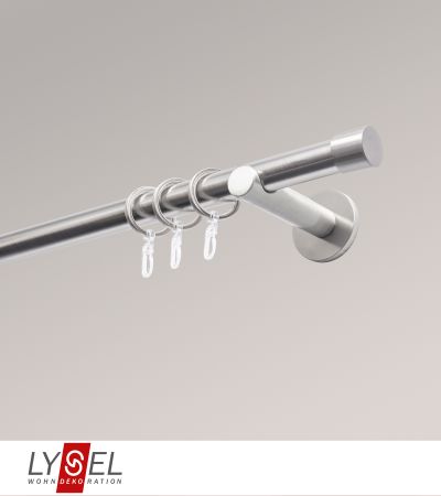Lysel - SET Topaz 2-Lauf Doppeltrger offen 640cm Innenlauf mit Endstcke Kappe in Edelstahl-Optik