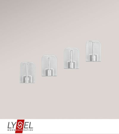 Lysel - SET Klebehaken fr Vitragenstangen