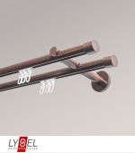 bronze Vorschau Lysel - SET Opal Innenlauf 160cm 2 Lauf Doppel-Kombiträger offen mit Endstücke Kappe in Weiß #1W bronze