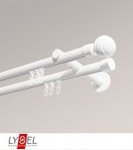 weiß Vorschau Lysel - SET Opal Innenlauf 160cm 2 Lauf Doppel-Kombiträger offen mit Endstücke Kugel in Weiß #1W weiß