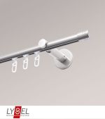 Vorschau Lysel - SET Opal Innenlauf 200cm Trger offen mit Endstcke Zylinder in Wei #1W edelstahl-optik