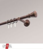 Vorschau Lysel - SET Opal 640cm Trger offen mit Endstcke Konus in Wei #1W bronze