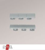 Silber Vorschau Lysel - Schiebegardine Endstück für 3-läufige Schienen #0B Silber