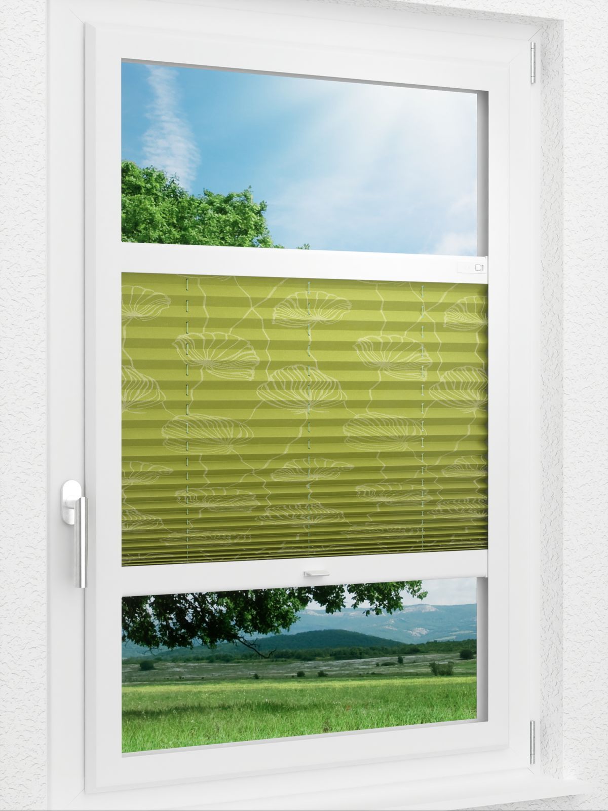 Stoff Plissee Ma&szlig;anfertigung LYSEL HOME Plissee 438A Ninossa Smart Frame