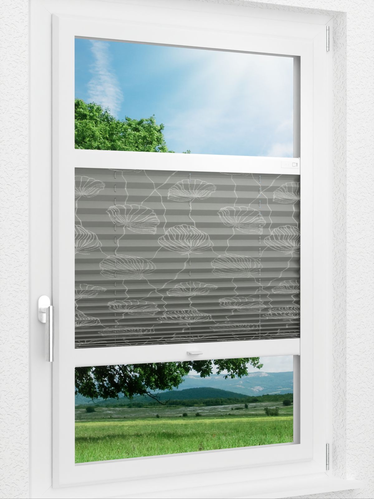 Stoff Plissee Ma&szlig;anfertigung LYSEL HOME Plissee 322A Ninossa Smart Frame