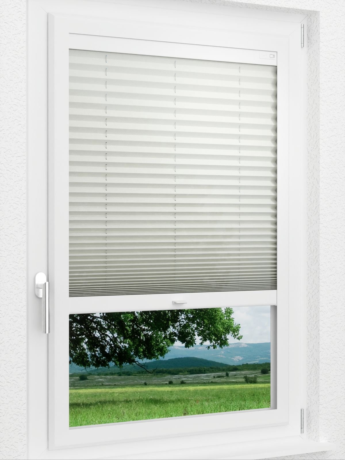 Stoff Plissee Maßanfertigung LYSEL HOME Plissee 206A Krepp Smart Frame