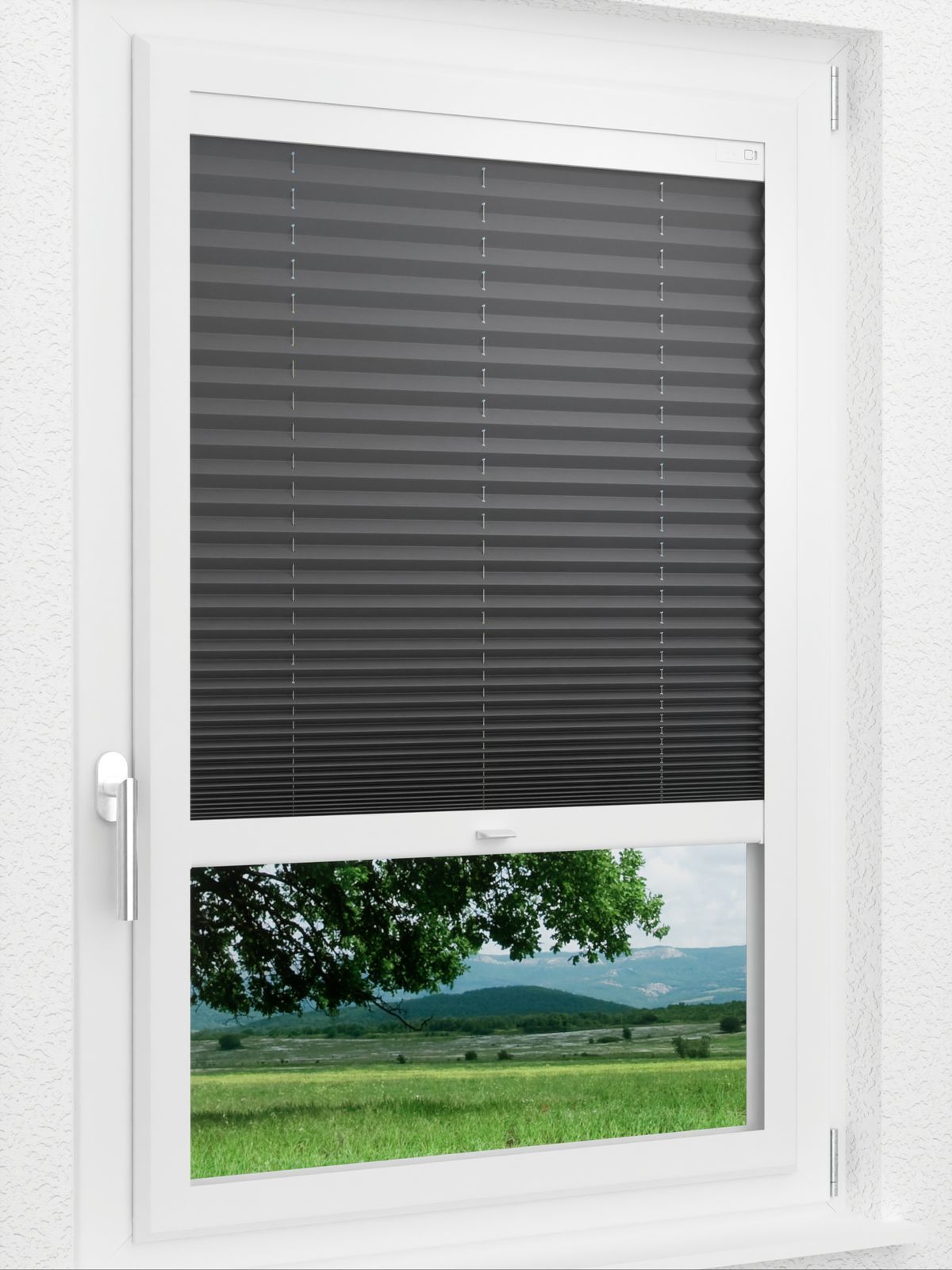 Stoff Plissee Maßanfertigung LYSEL HOME Plissee 233A Krepp Smart Frame