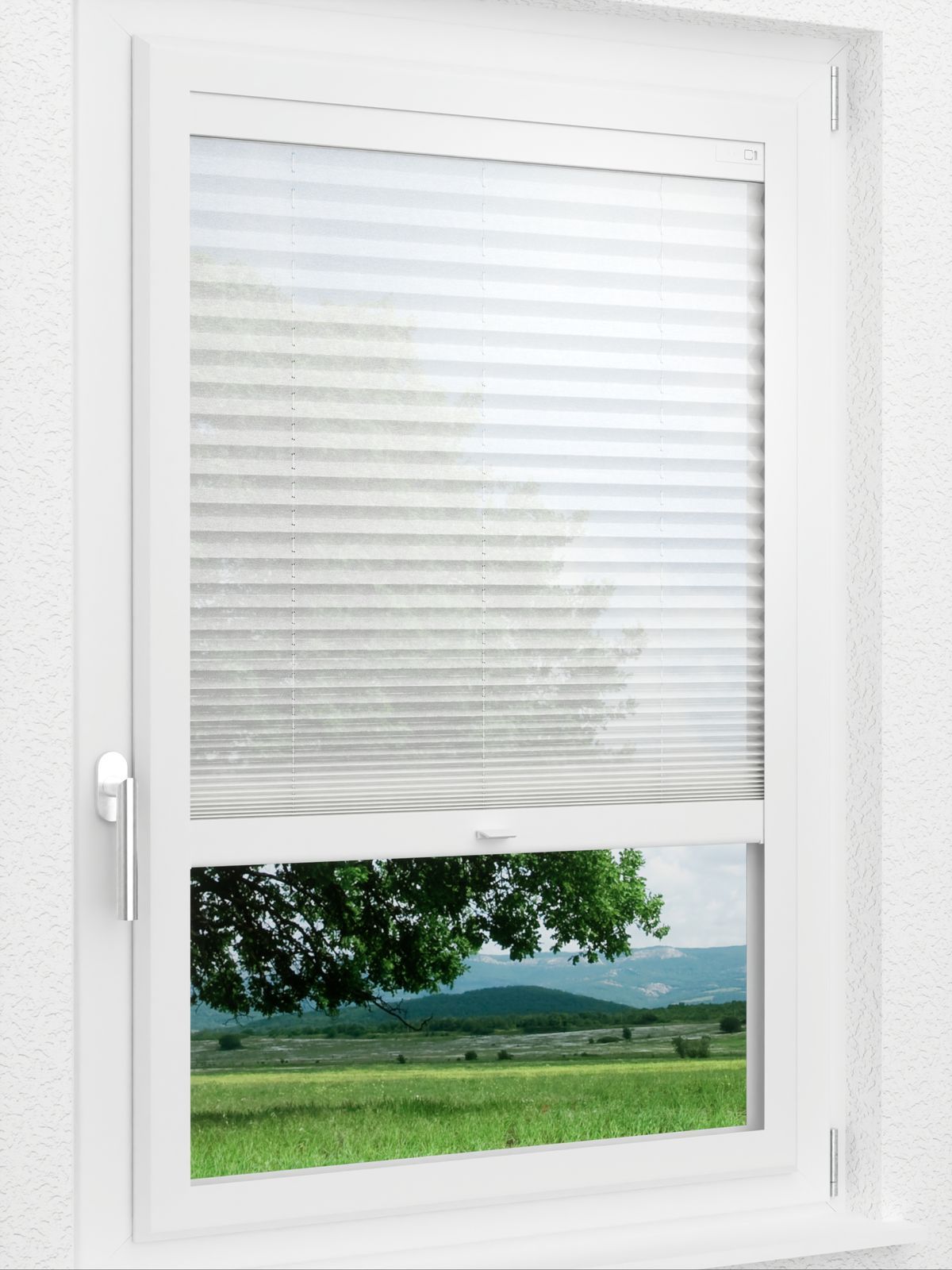 Stoff Plissee Maßanfertigung LYSEL HOME Plissee 118A Nero Smart Frame