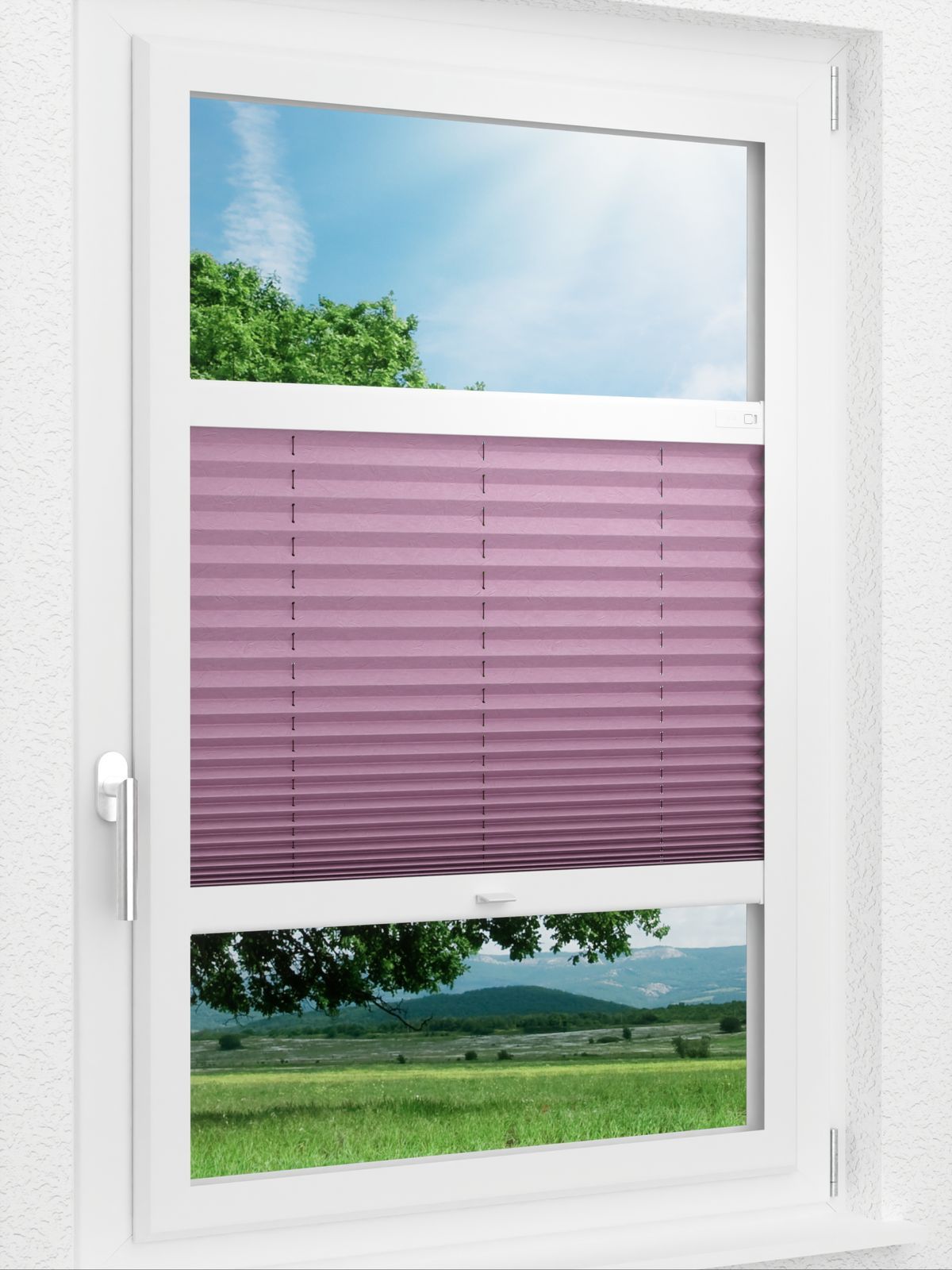 Stoff Plissee Ma&szlig;anfertigung LYSEL HOME Plissee 421A Crushed Pearls Smart Frame