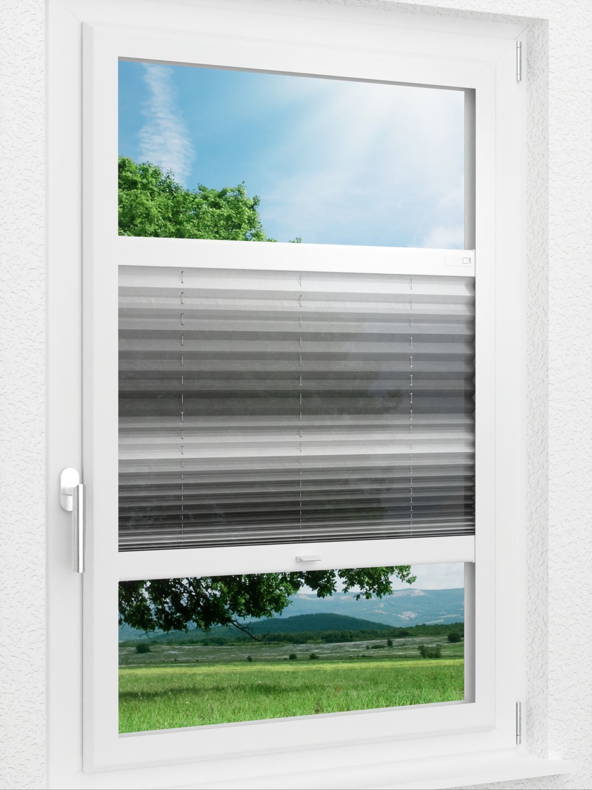Stoff Plissee Ma&szlig;anfertigung LYSEL HOME Plissee 418A Mutato Smart Frame