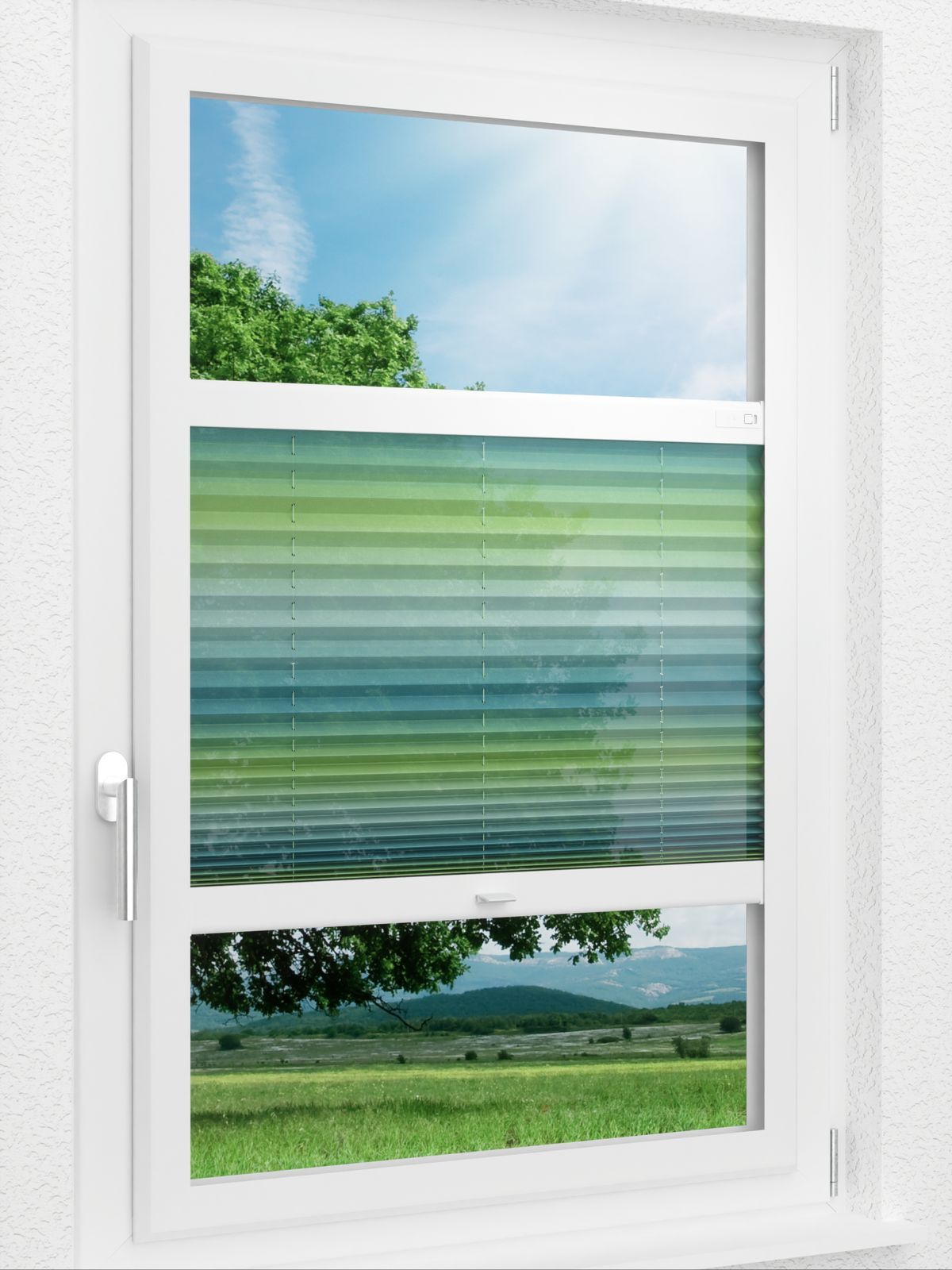 Stoff Plissee Ma&szlig;anfertigung LYSEL HOME Plissee 338A Mutato Smart Frame