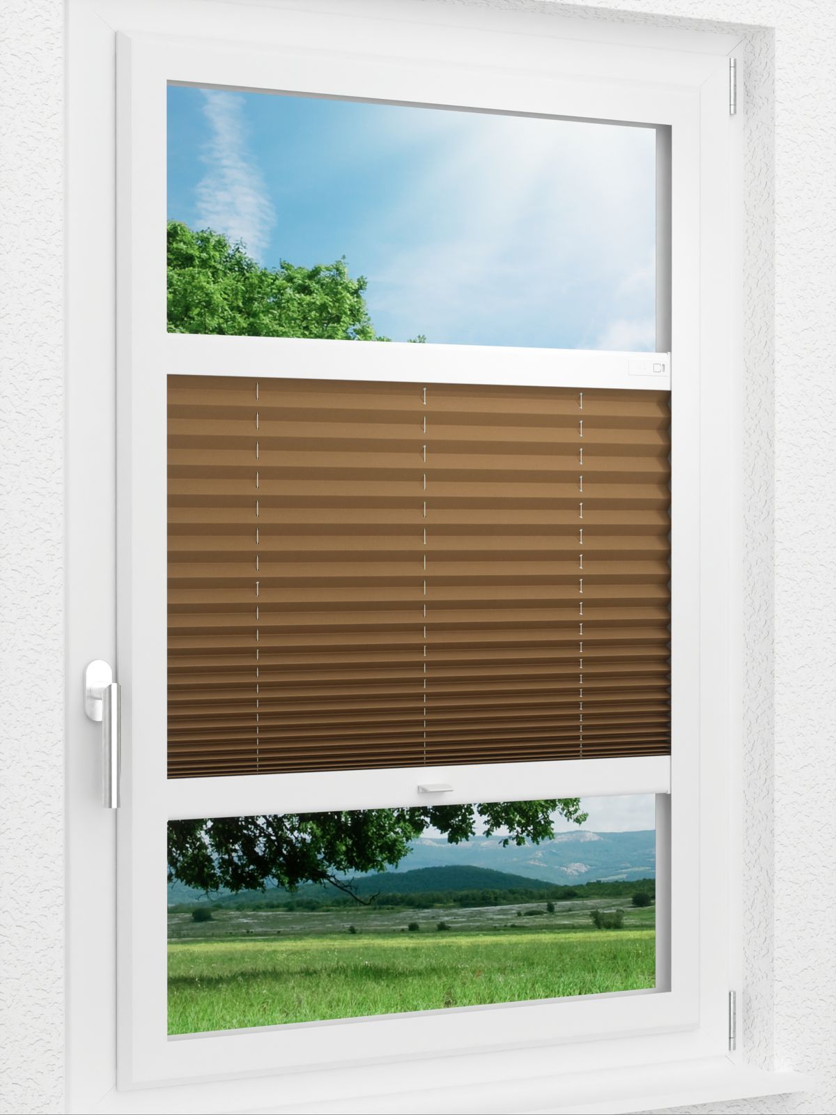 Stoff Plissee Ma&szlig;anfertigung LYSEL HOME Plissee 404A Fenyar Smart Frame