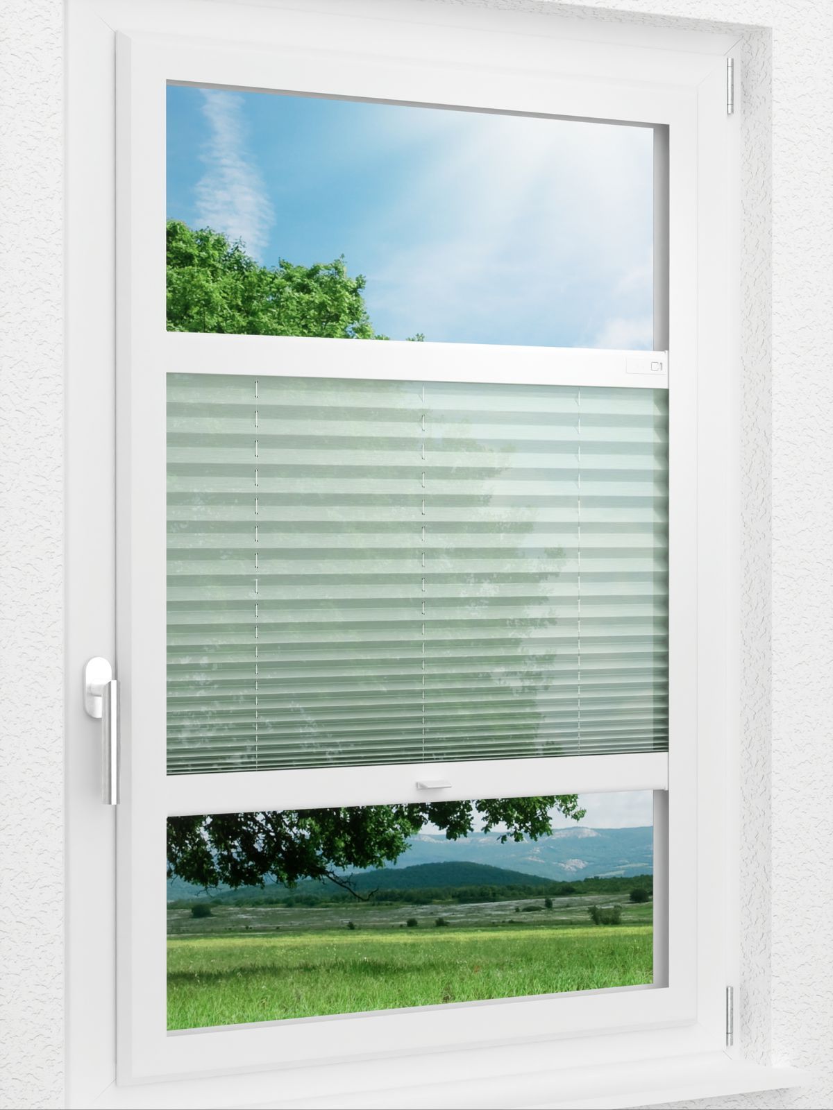 Stoff Plissee Ma&szlig;anfertigung LYSEL HOME Plissee 423A Vesta Smart Frame