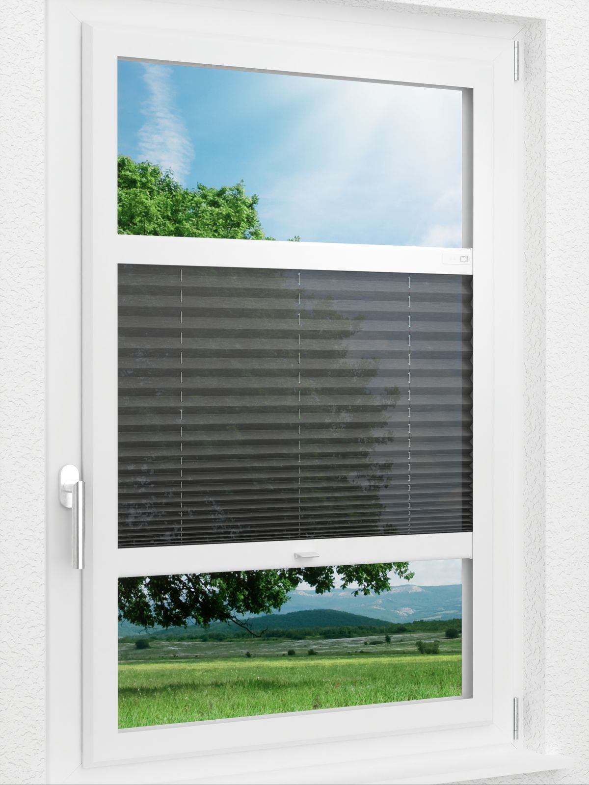 Stoff Plissee Ma&szlig;anfertigung LYSEL HOME Plissee 321A Vesta Smart Frame