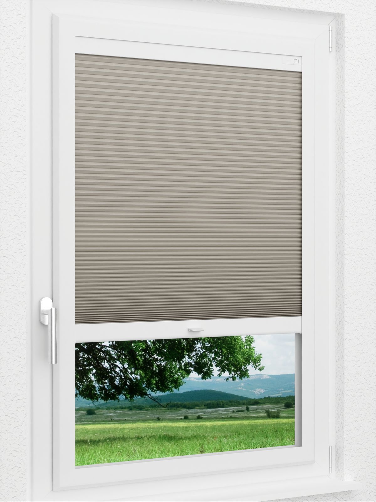 Stoff Plissee Maßanfertigung LYSEL HOME Wabe 008A Evria BO Smart Frame