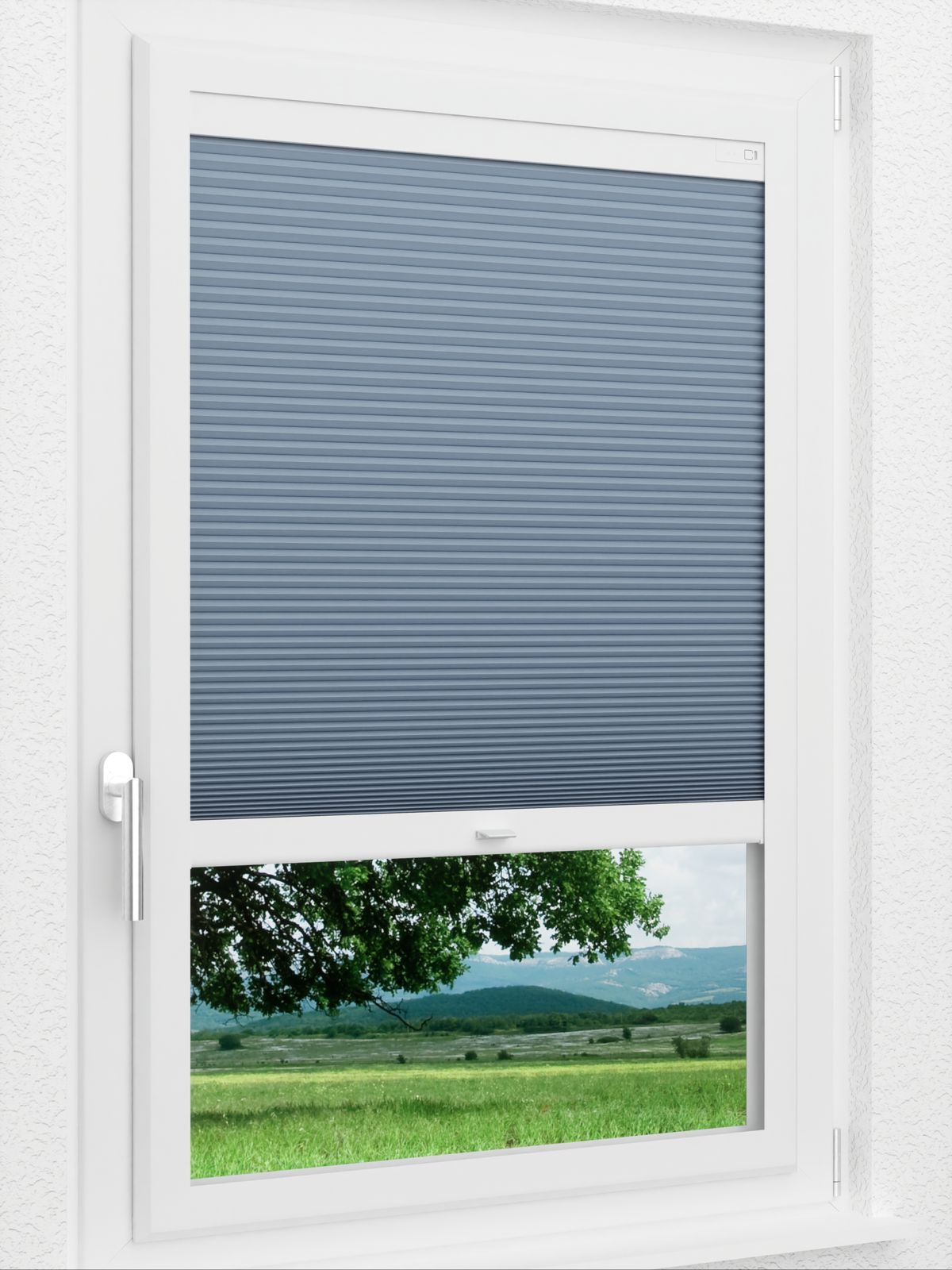 Stoff Plissee Maßanfertigung LYSEL HOME Wabe 023A Evria BO Smart Frame
