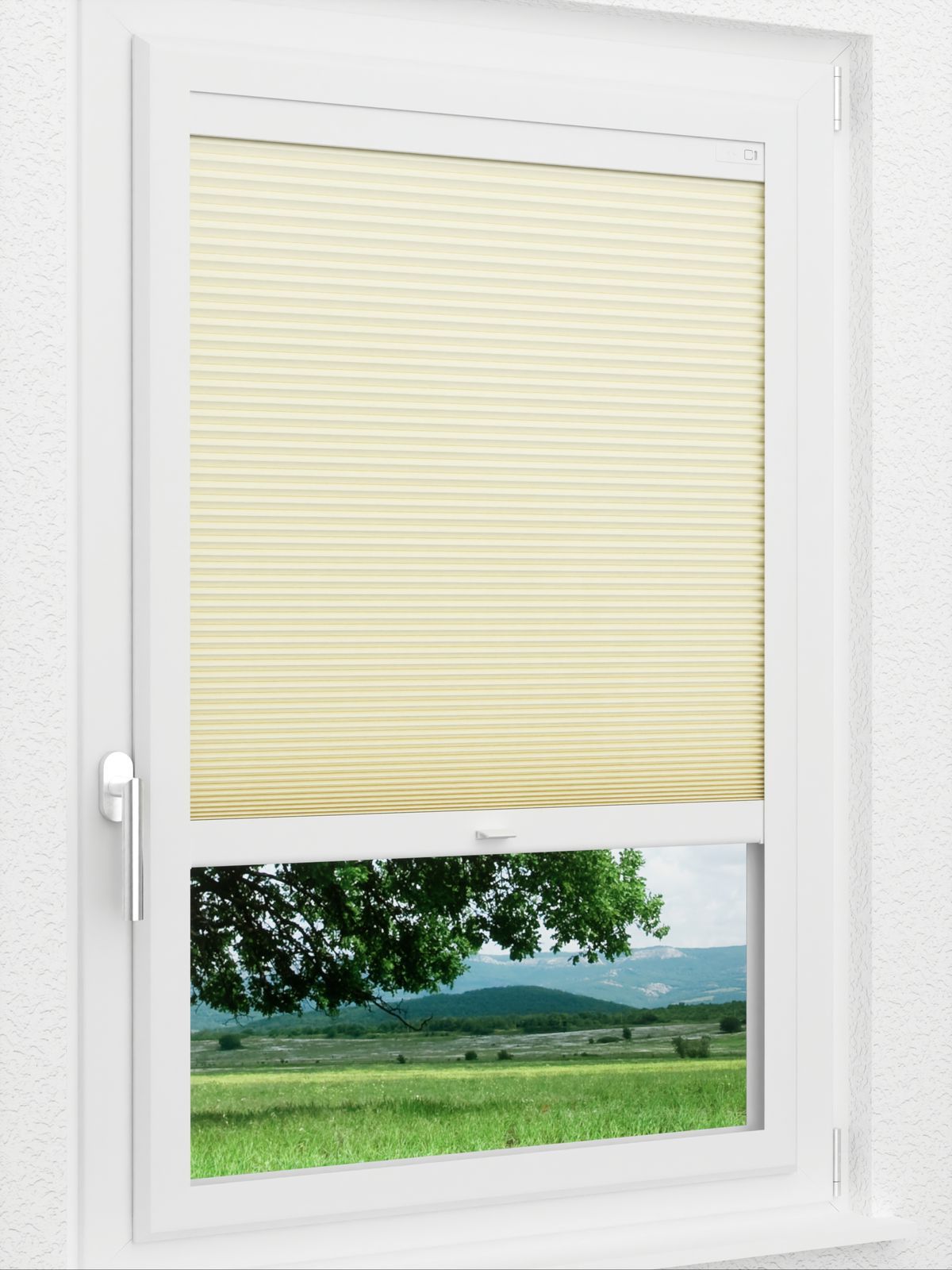 Stoff Plissee Maßanfertigung LYSEL HOME Wabe 014A Evria Smart Frame