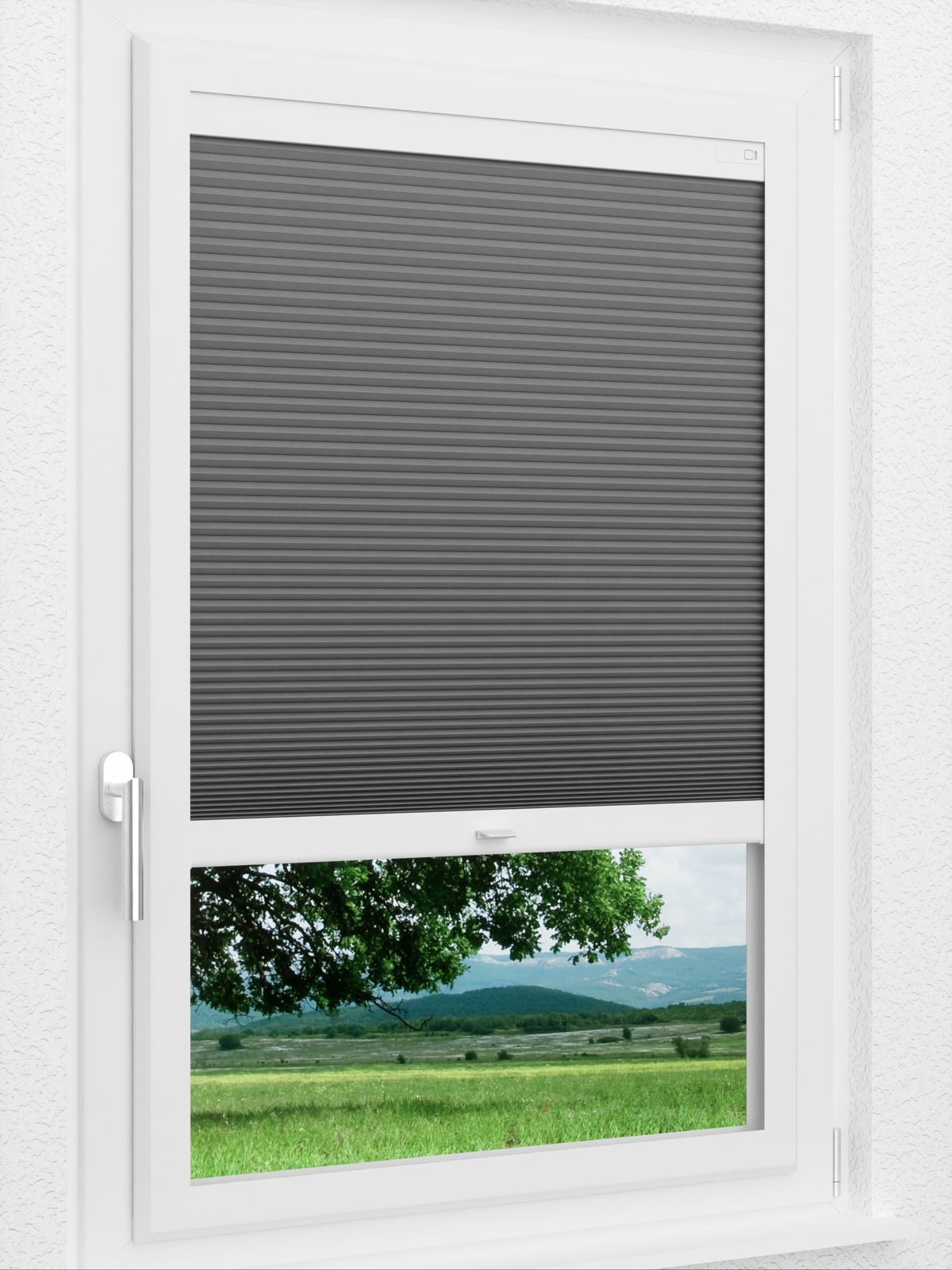 Stoff Plissee Maßanfertigung LYSEL HOME Wabe 007A Evria Smart Frame