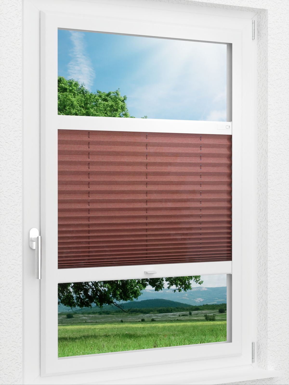 Stoff Plissee Ma&szlig;anfertigung LYSEL HOME Plissee 426A Charming Smart Frame