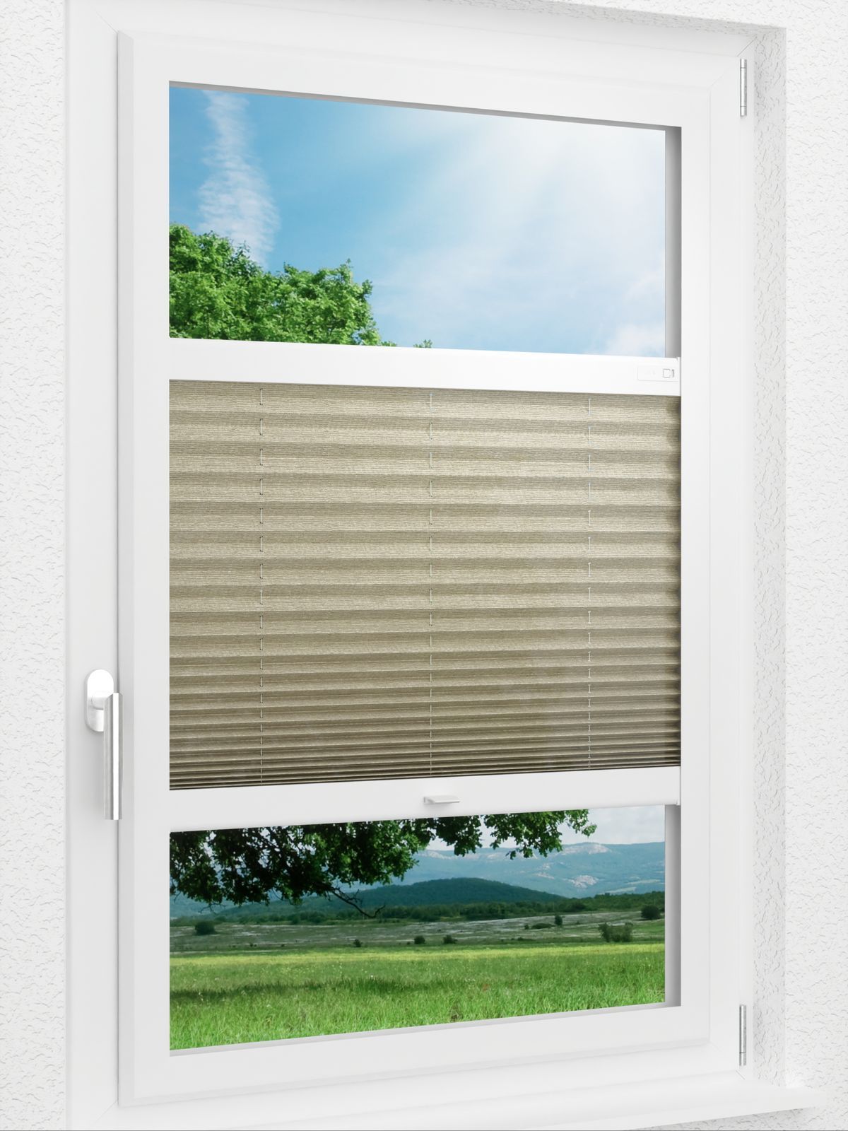 Stoff Plissee Ma&szlig;anfertigung LYSEL HOME Plissee 427A Charming Smart Frame