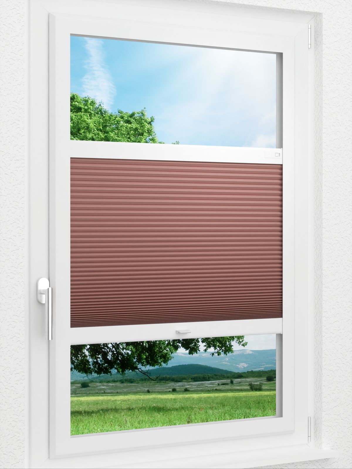 Stoff Plissee Ma&szlig;anfertigung LYSEL HOME  Wabe 339A Jeddah Smart Frame