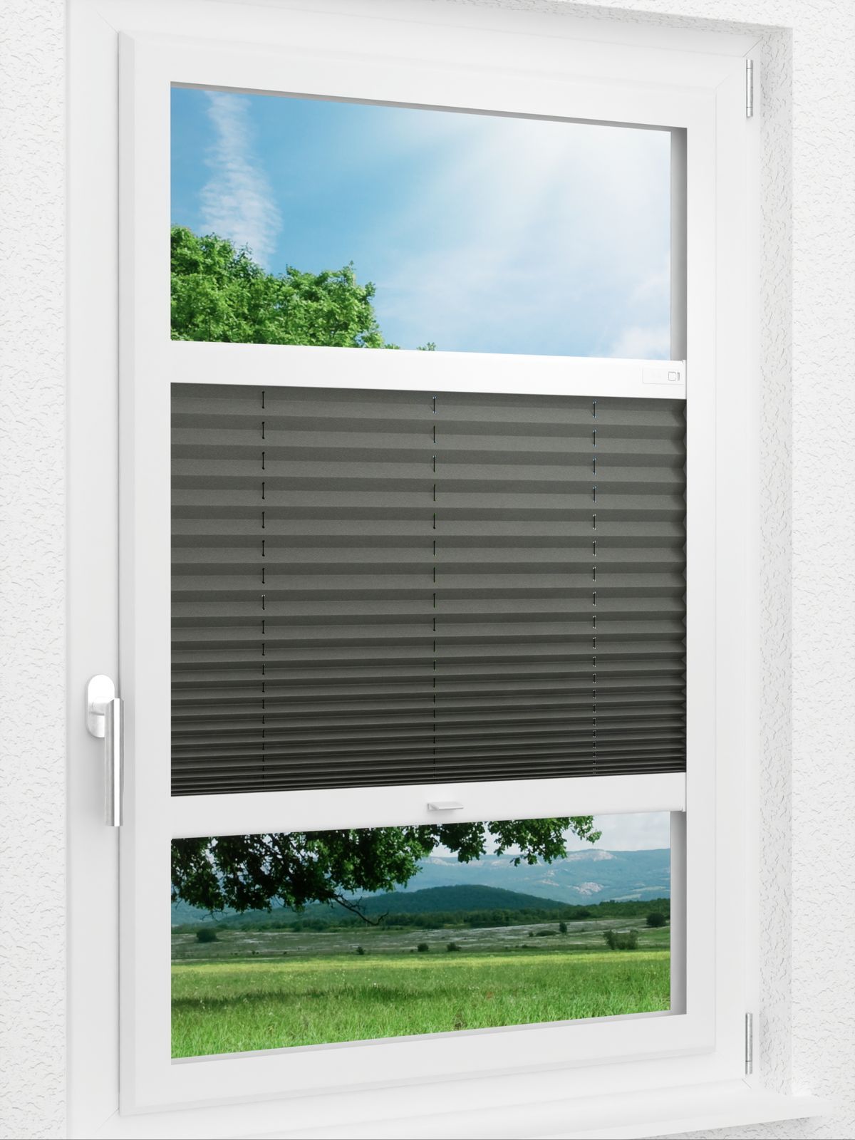 Stoff Plissee Ma&szlig;anfertigung LYSEL HOME Plissee 208B Krepp Smart Frame