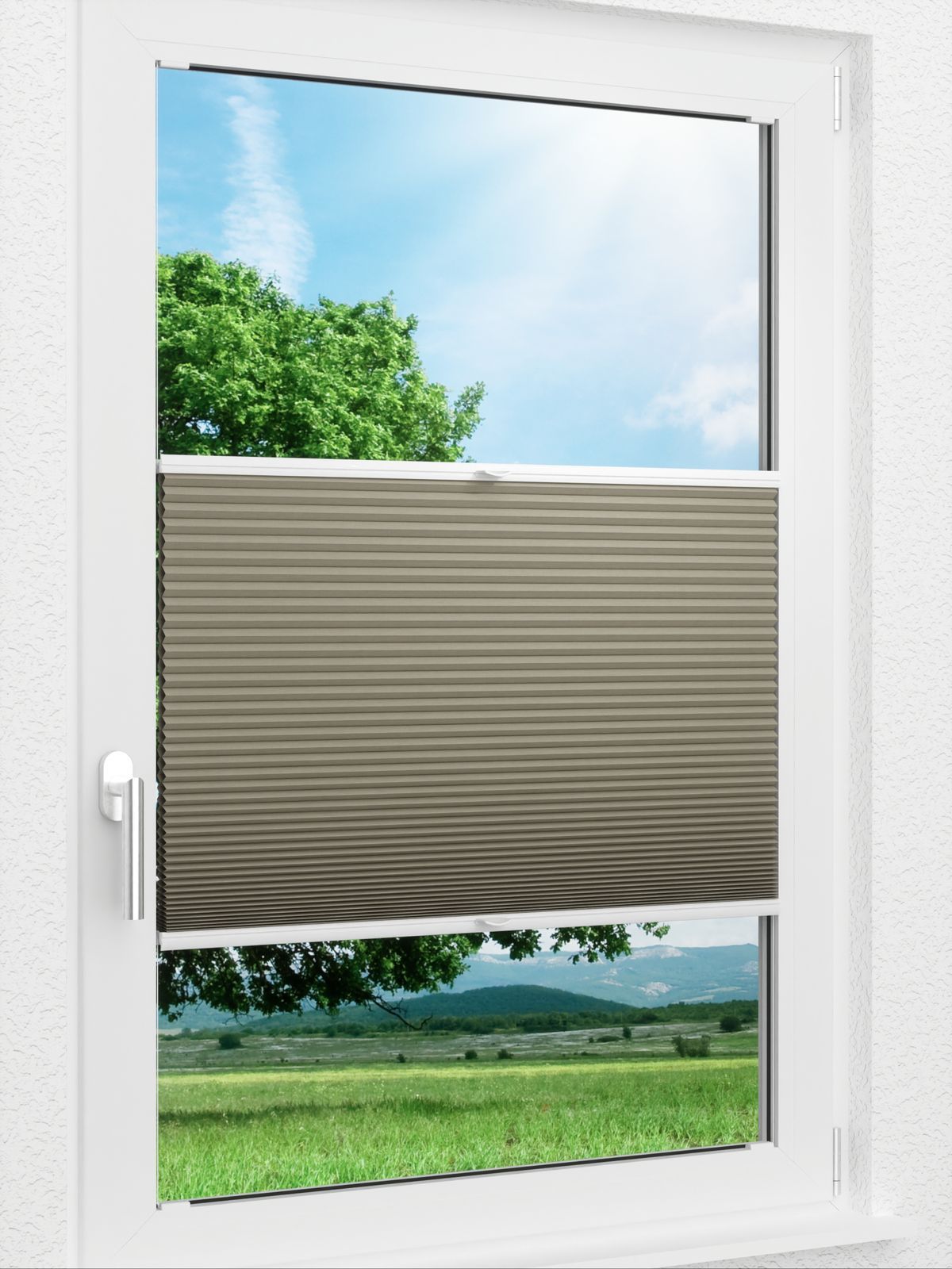 Stoff Plissee Ma&szlig;anfertigung LYSEL HOME Wabe 010A Ampal