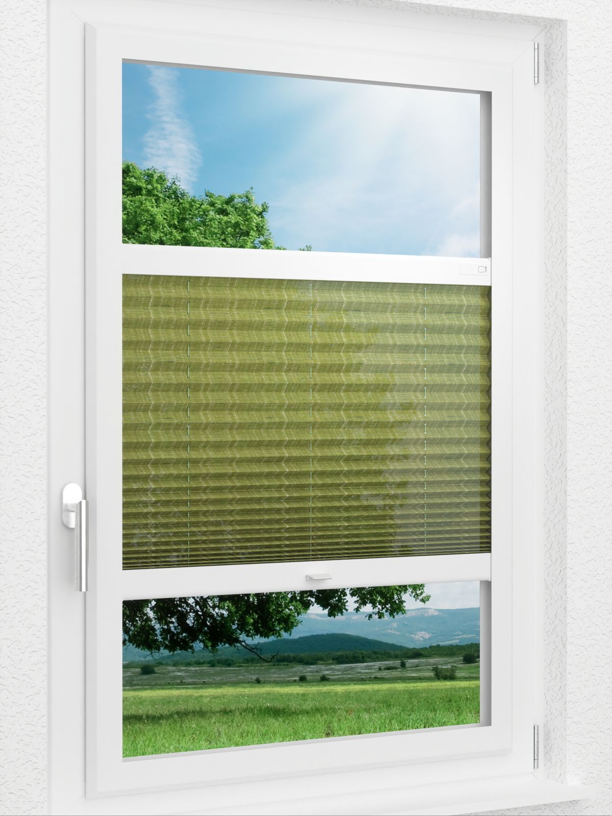 Stoff Plissee Ma&szlig;anfertigung LYSEL HOME Plissee 436A Villeneuve Smart Frame