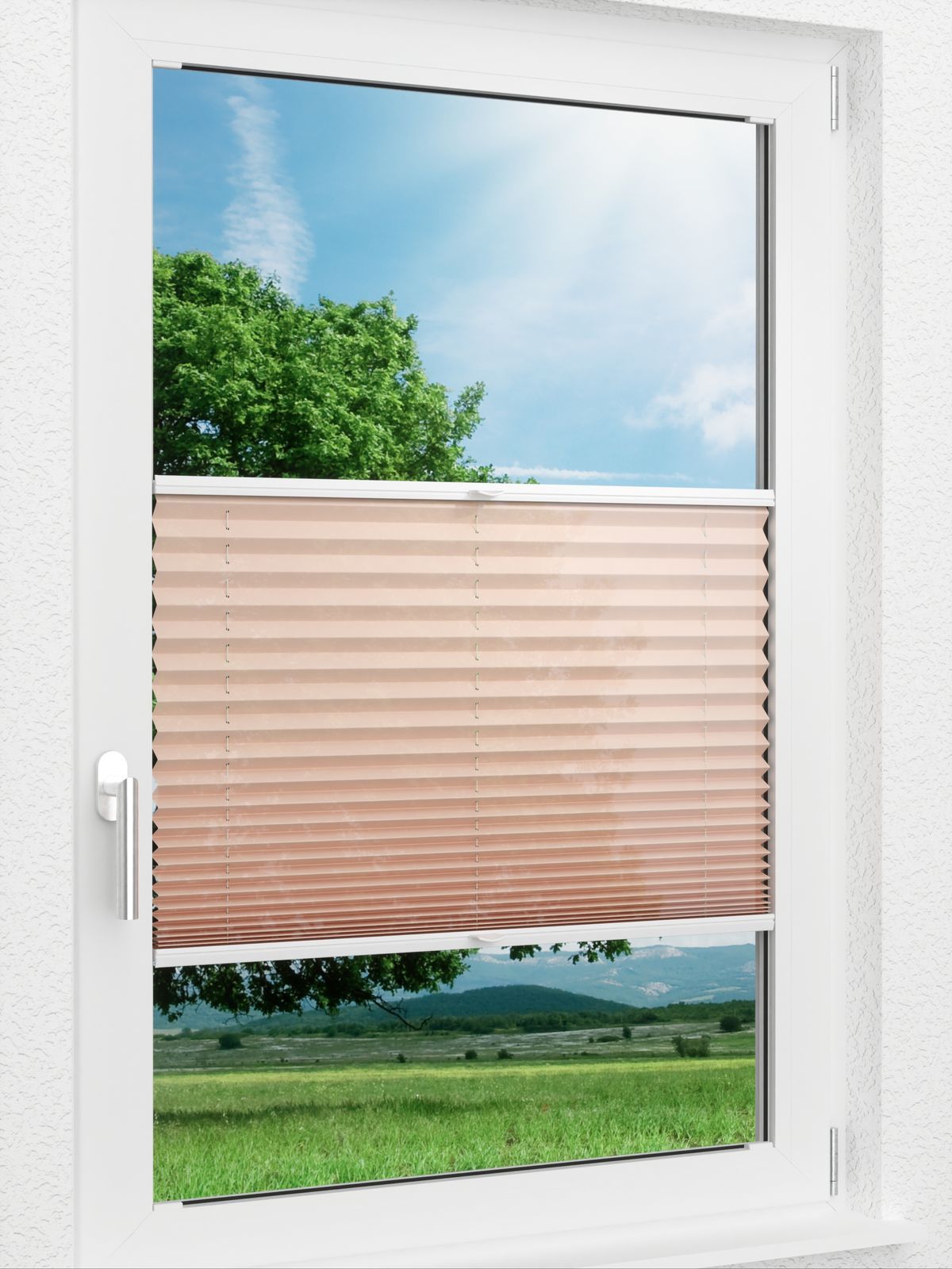 Stoff Plissee Ma&szlig;anfertigung LYSEL HOME Plissee 440A Soft Pastels