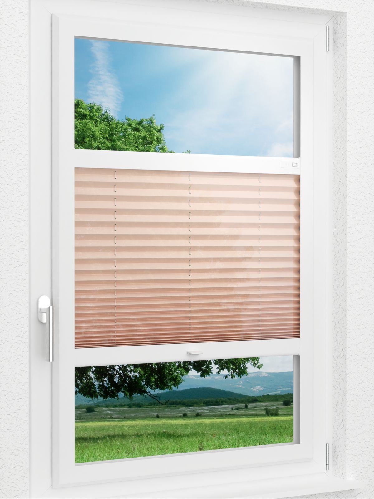Stoff Plissee Ma&szlig;anfertigung LYSEL HOME Plissee 440A Soft Pastels Smart Frame
