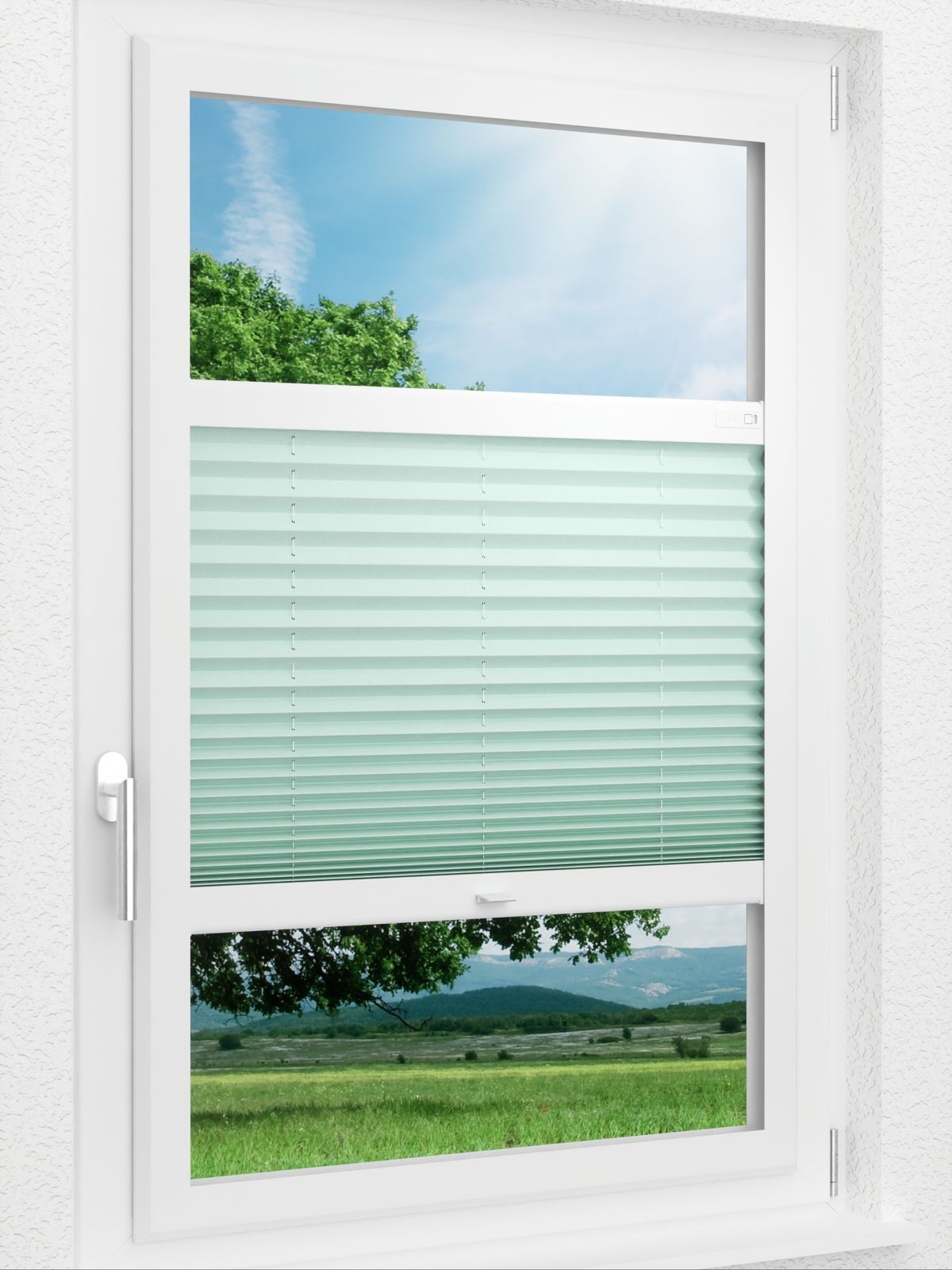 Stoff Plissee Ma&szlig;anfertigung LYSEL HOME Plissee 333A Basic Midnight Smart Frame