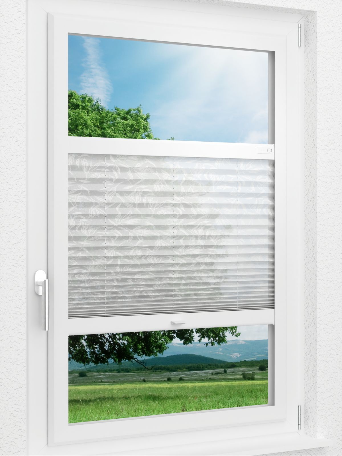 Stoff Plissee Ma&szlig;anfertigung LYSEL HOME Plissee 329A Fine Flowers Smart Frame