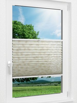 LYSEL HOME Plissee 342A Baluga Fensteransicht