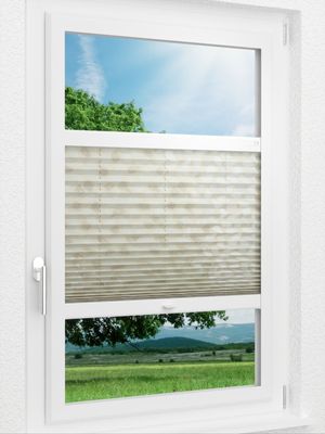 LYSEL HOME Plissee 342A Baluga Smart Frame Fensteransicht