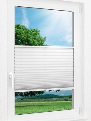 LYSEL HOME Plissee 209A Krepp Pearl Fensteransicht