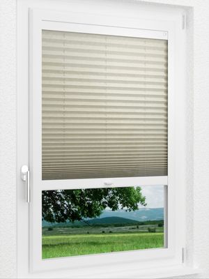 LYSEL HOME Plissee 129A Crush Smart Frame Fensteransicht