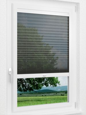 LYSEL HOME Plissee 112A Nero Smart Frame Fensteransicht