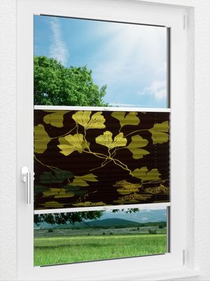 LYSEL HOME Plissee 428A Leaves BO Fensteransicht