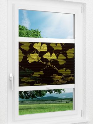 LYSEL HOME Plissee 428A Leaves BO Smart Frame Fensteransicht