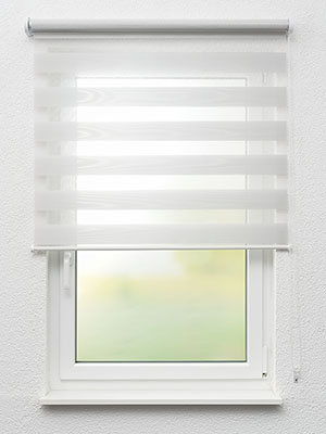 Doppelrollo Bicolore 10.361 Fensteransicht