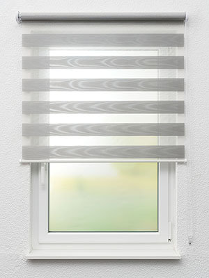 Doppelrollo Bicolore 20.361 Fensteransicht
