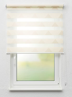 Doppelrollo Trekant 02.592 Fensteransicht