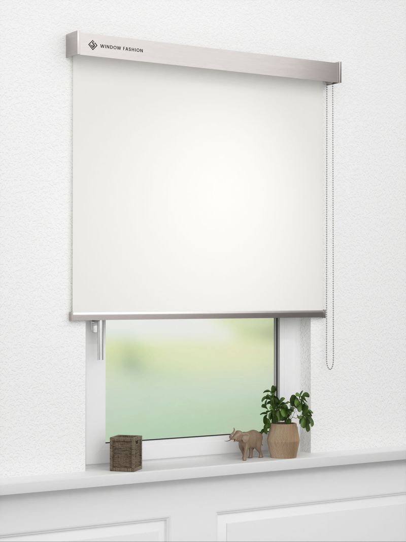 Verdunkelungsrollo Semplice Dark 86.04 Fensteransicht