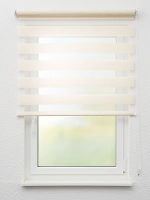 Doppelrollo Crme brle 12.420 Fensteransicht