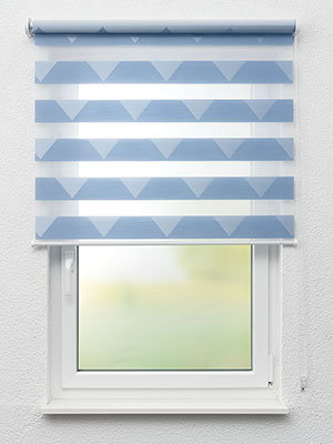 Doppelrollo Trekant 36.592 Fensteransicht