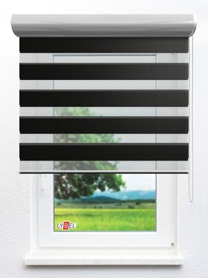 Simply Doppelrollo Thora 94.63d Fensteransicht