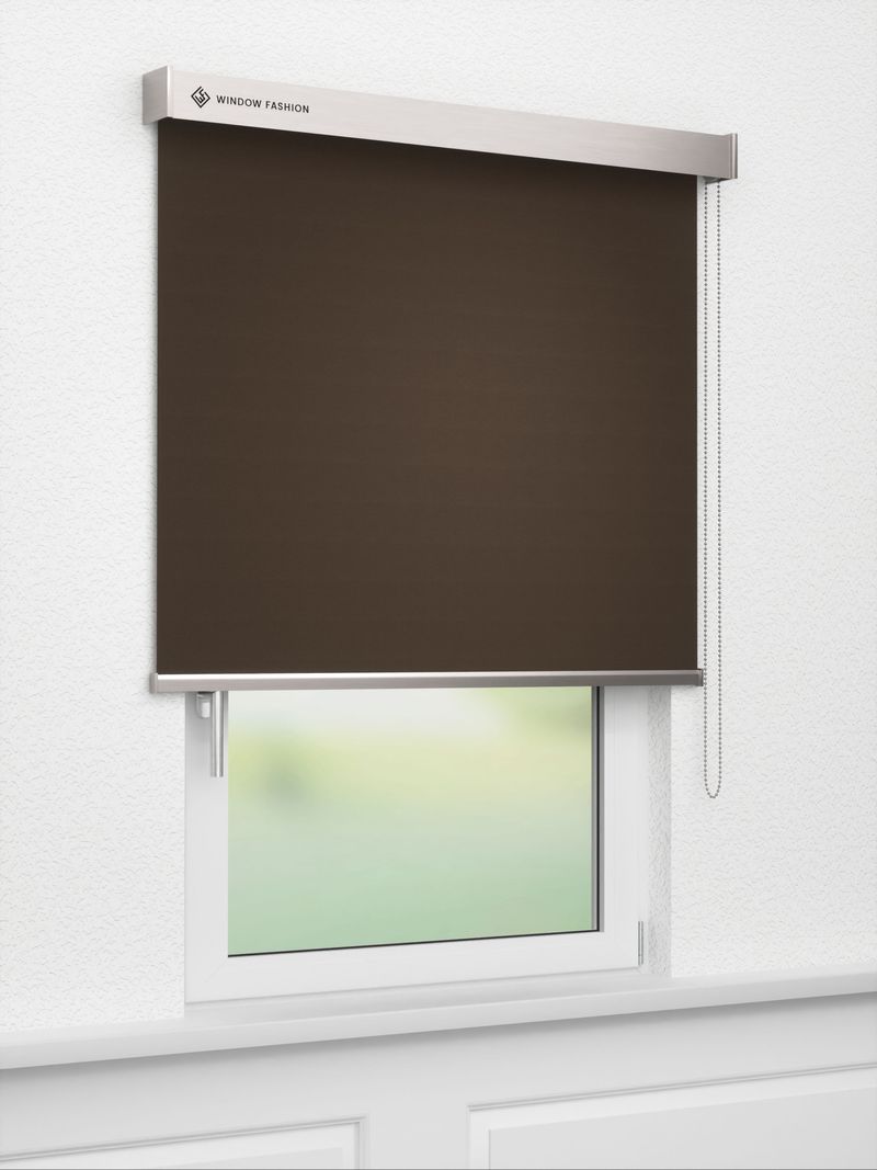 Stoff Rollo Ma&szlig;anfertigung Verdunkelungsrollo Modena Dark 81.11