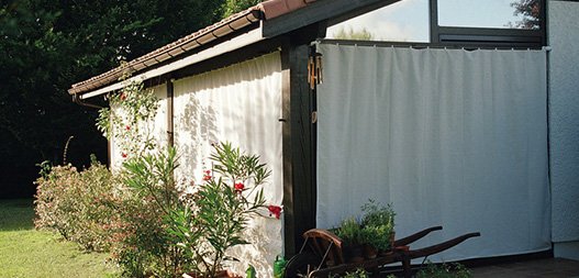 Sonnensegel direkt am Haus