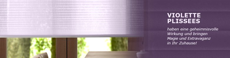 Faltstores in Lila - Moderne Fensterdeko im Raumtextilienshop kaufen Plissee Violett, Standardmaß