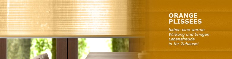 Faltstores in Orange - Modernen Sichtschutz als Fensterdeko im Raumtextilienshop kaufen Plissee Orange, Standardmaß